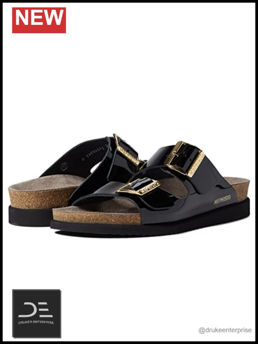 Patent Leather Mules & Clogs Slip On Comfort Cork Footbed
